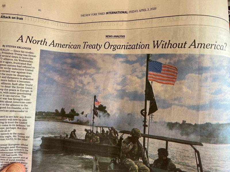 NYT перепутала слова &laquo;Атлантический&raquo; и &laquo;Американский&raquo; в расшифровке НАТО